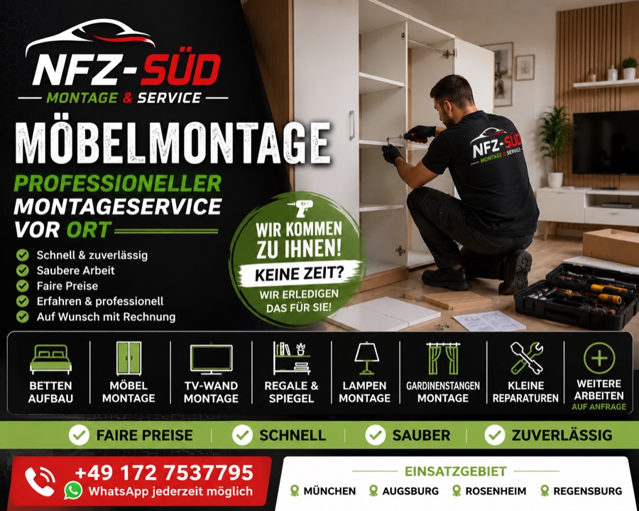 Möbelmontage und Aufbau von Möbeln